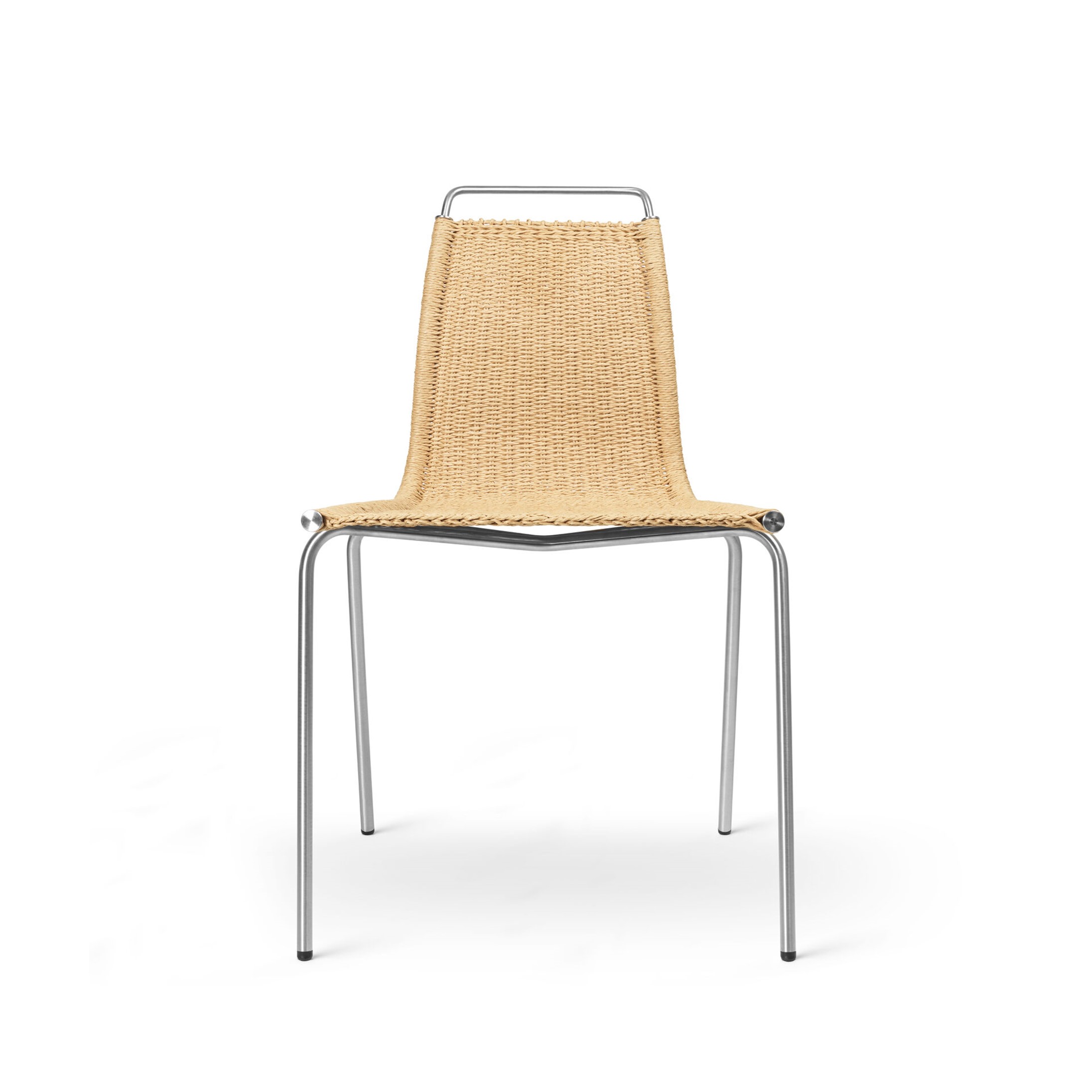 PK1 Chair stainless steel | Natural paper cord