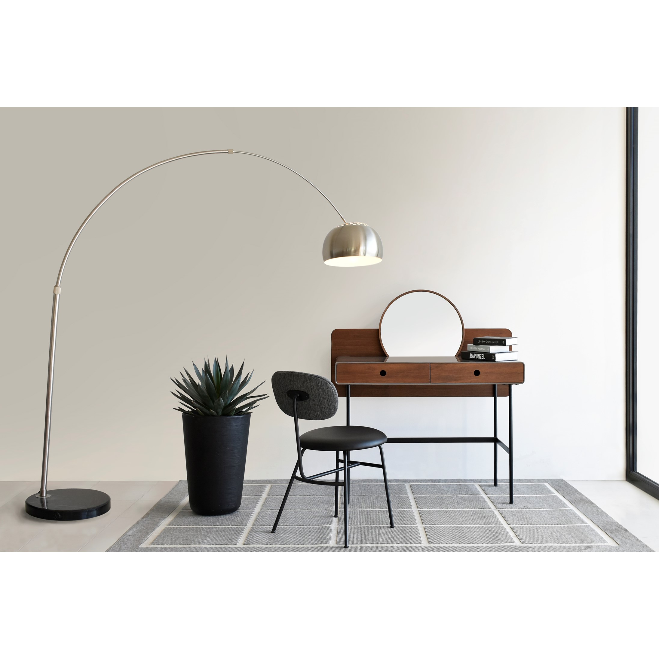 テレン ドレッシングテーブル / TELEN DRESSING TABLE コンパクトで丸みのあるエッジが可愛らしいドレッシングテーブル